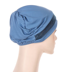 Glitter Bandana Cap Turban for Women, Hijab Cap Wrap Headscarf