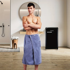 Soft Men's Bath Towel with Pocket Sauna Skirt for Shower and Bathing