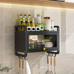Heavy Duty Wall Mounted Storage Cabinet with Doors and Hooks
