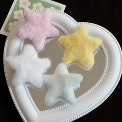 5pcs Plush Star Hair Clips Girls Hair Accessories