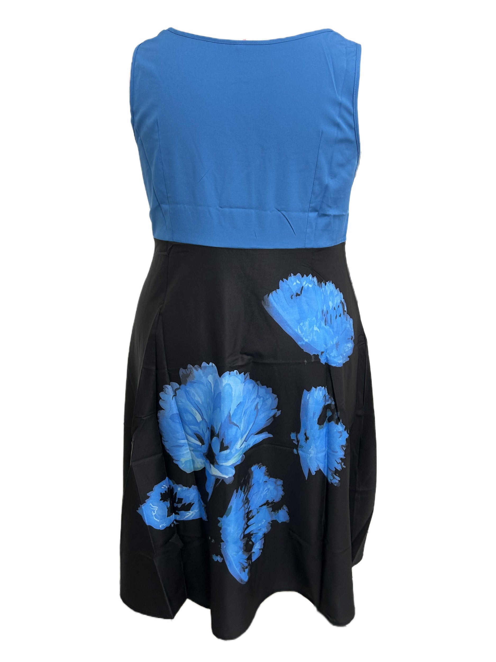 Colorblock Floral Print Midi Tank Dress