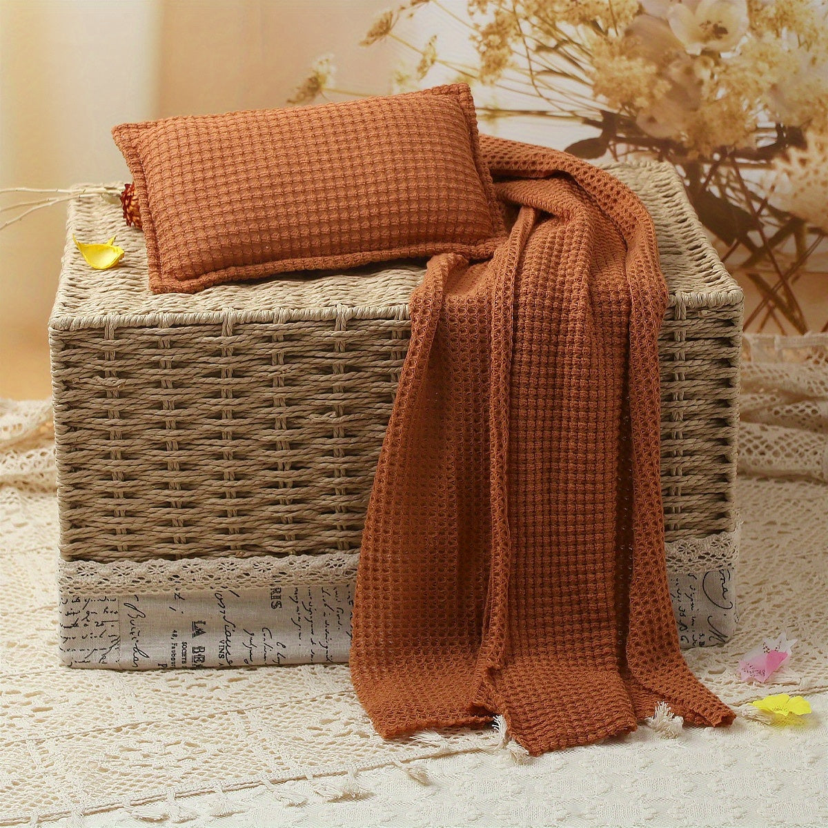 Newborn Solid Wrapped Cloth Pillow Set for Shooting Props