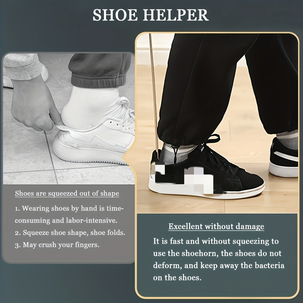 Long Handle Metal Shoe Horn for Seniors 29.97 cm - Dress Shoes & Sneakers