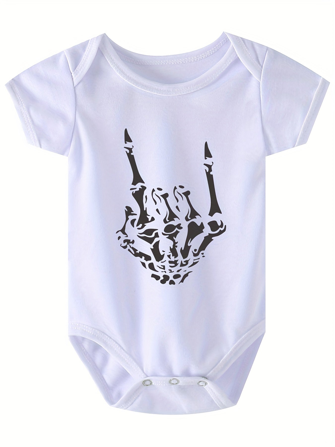 Skull Hand Halloween Funny Pattern Print Onesie Baby Pregnancy Sweatshirt
