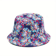 Men's Tie Dye Sunshade Hat Bucket Hat Summer Beach Packable Hat