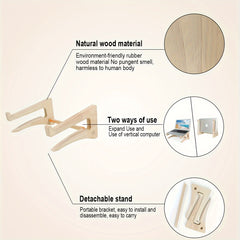 Bamboo Computer Stand for Monitor Ergonomic Position