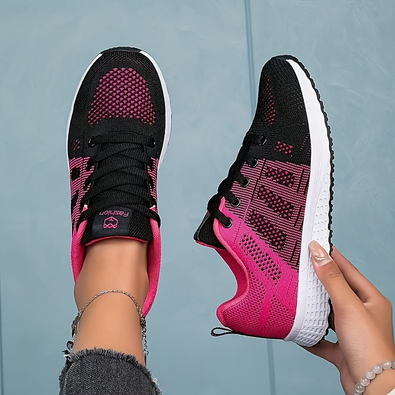 Woven Running Shoes Lightweight Comfy Mesh Sneakers Outdoor Walking Shoes
