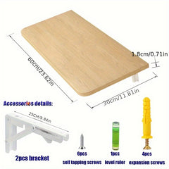 Wall Mounted Folding Table 18mm Thick Solid Wood Layer Board