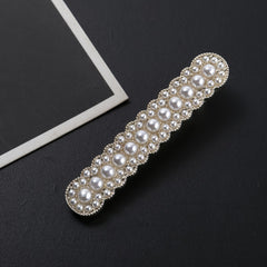 Pearl Hair Clip Square Hairpin Spring Clip