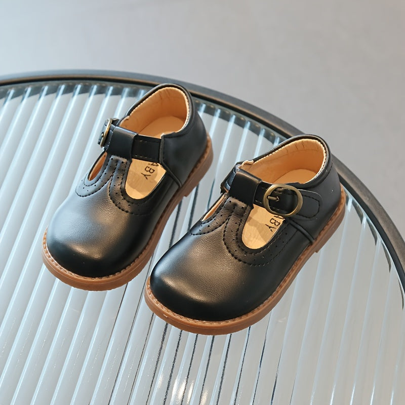 Vintage Solid Flat Shoes For Girls Spring Walking Shoes