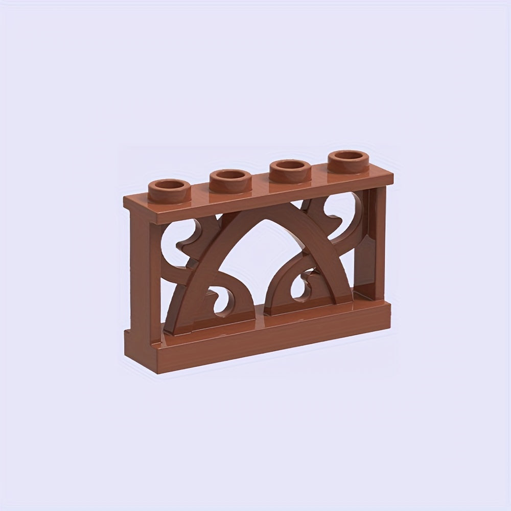 4pcs ABS Plastic Carved Ranch Fences Set for Farm & Garden Scenes
