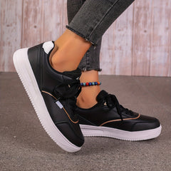 Women's Non Slip Lace Up Low Top Sneakers