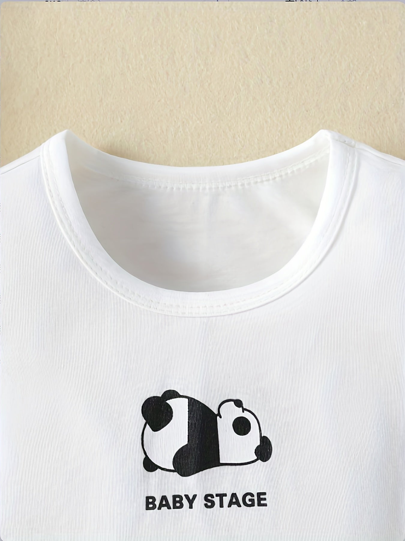 Baby Girls Short Sleeve Panda Graphic T-Shirt for Spring and Summer