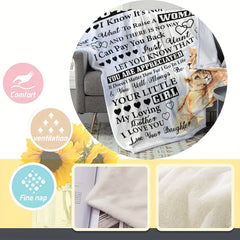Lion Pattern Blanket Flannel Soft Throw for Camping Travel - Gift for Mom