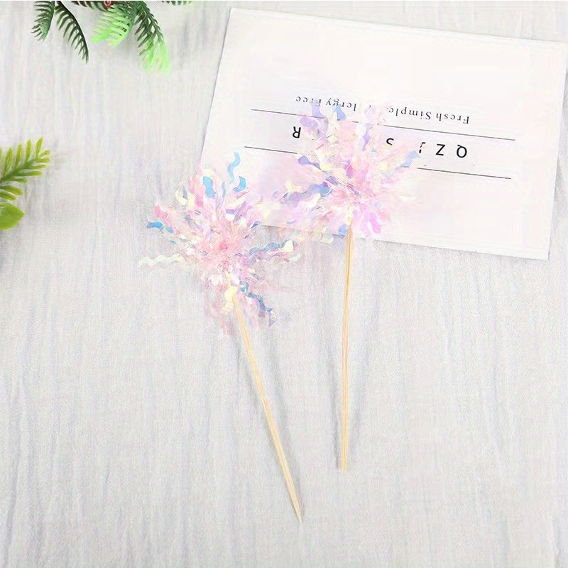 5pcs Colorful Rain Cake Plugs Birthday Decoration