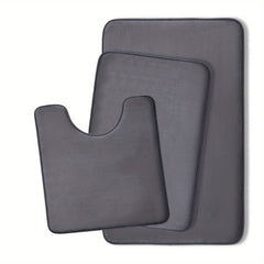 3pcs Memory Foam Bath Mats - Soft & Absorbent Non-Slip Foot Mat