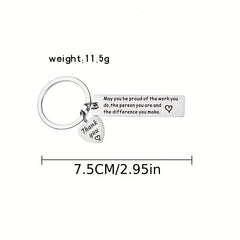 Stainless Steel Keychain Holiday Pendant