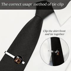 Personalized Memorial Tie Clips Set of 2 with Photo Logo