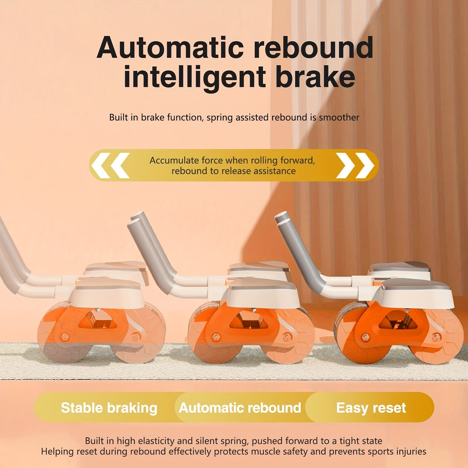 Automatic Rebound Ab Roller Wheel for Strong Core Fitness