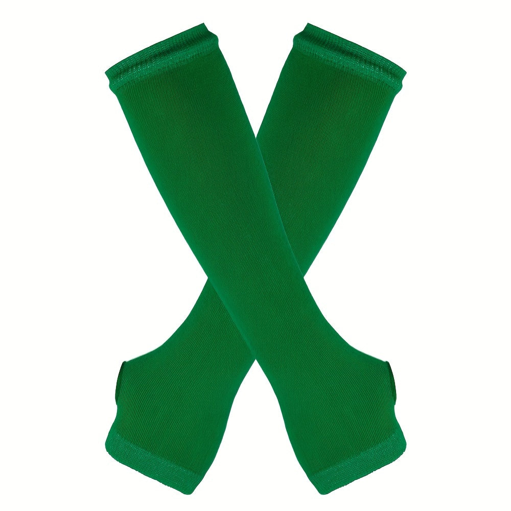 Y2K Knitted Fingerless Gloves Long Sleeves