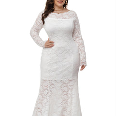 Floral Print Mesh Sleeve Maxi Dress Plus Size