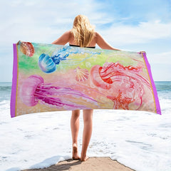 Marine Animals Absorbent Beach Towel for Beach Pool Party Holiday