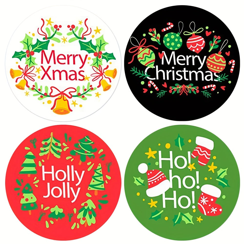 500pcs Christmas Tree Candy Stickers 2 Holiday Decor Label For Packaging