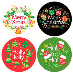 500pcs Christmas Tree Candy Stickers 2 Holiday Decor Label For Packaging