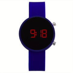 Electronic Watch Silicone Strap LED Display Alloy Case for Time Date