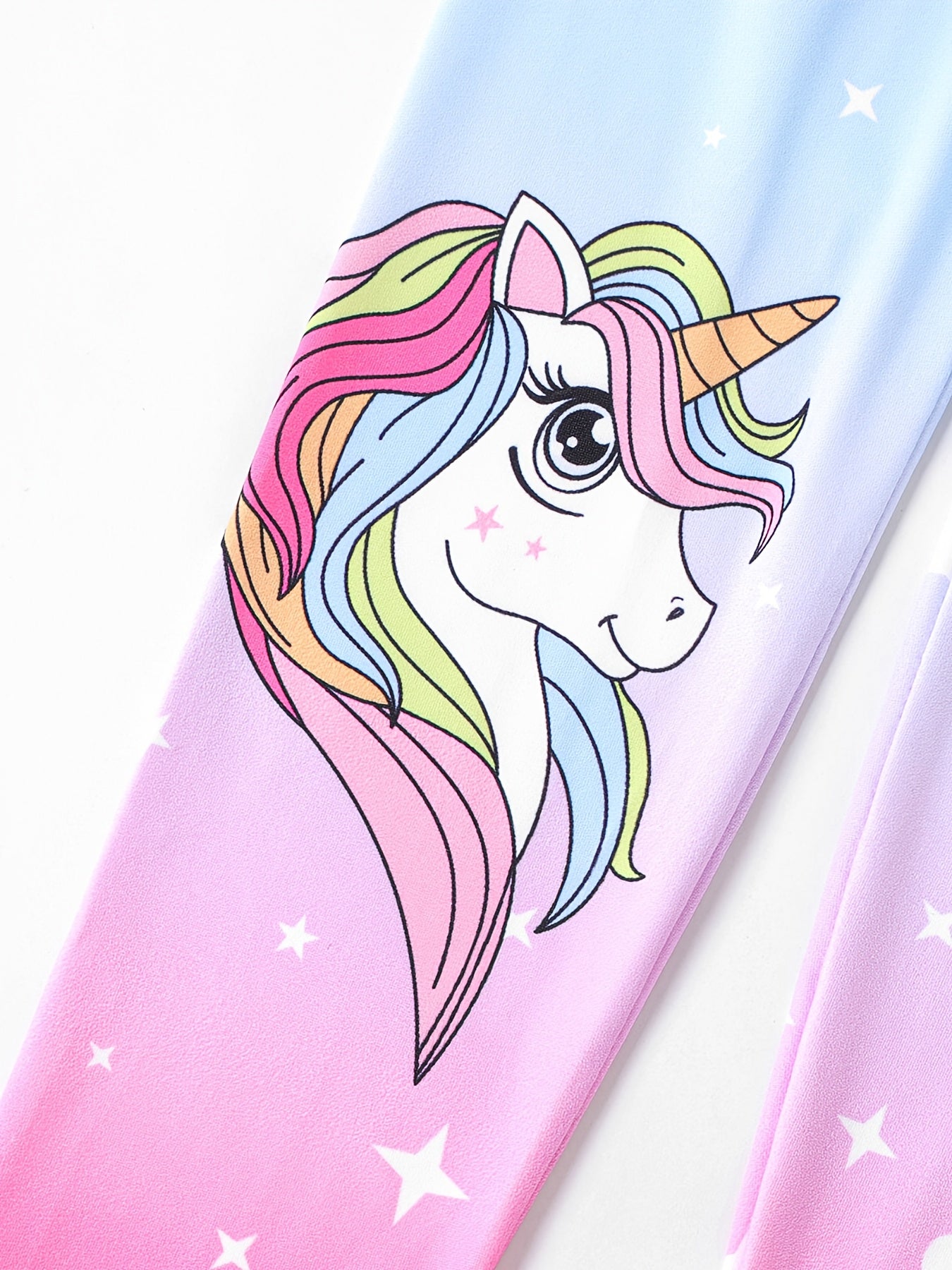 Kid Girl Unicorn Print Leggings