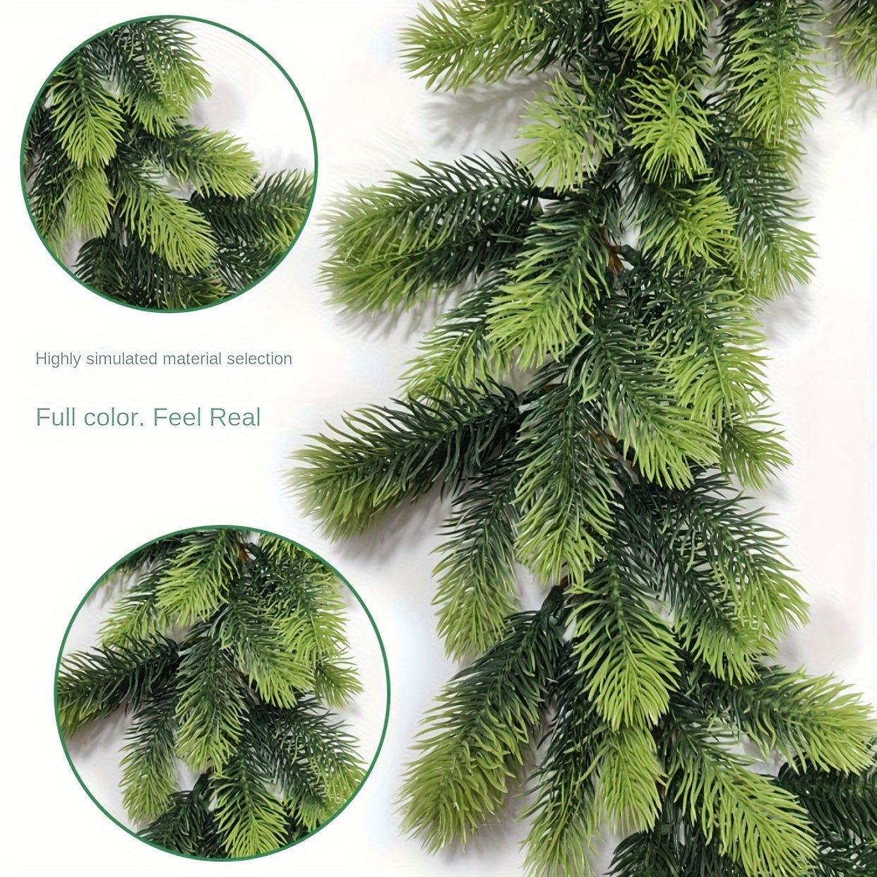 Artificial Pine Branch Christmas Wreath Desktop Decoration