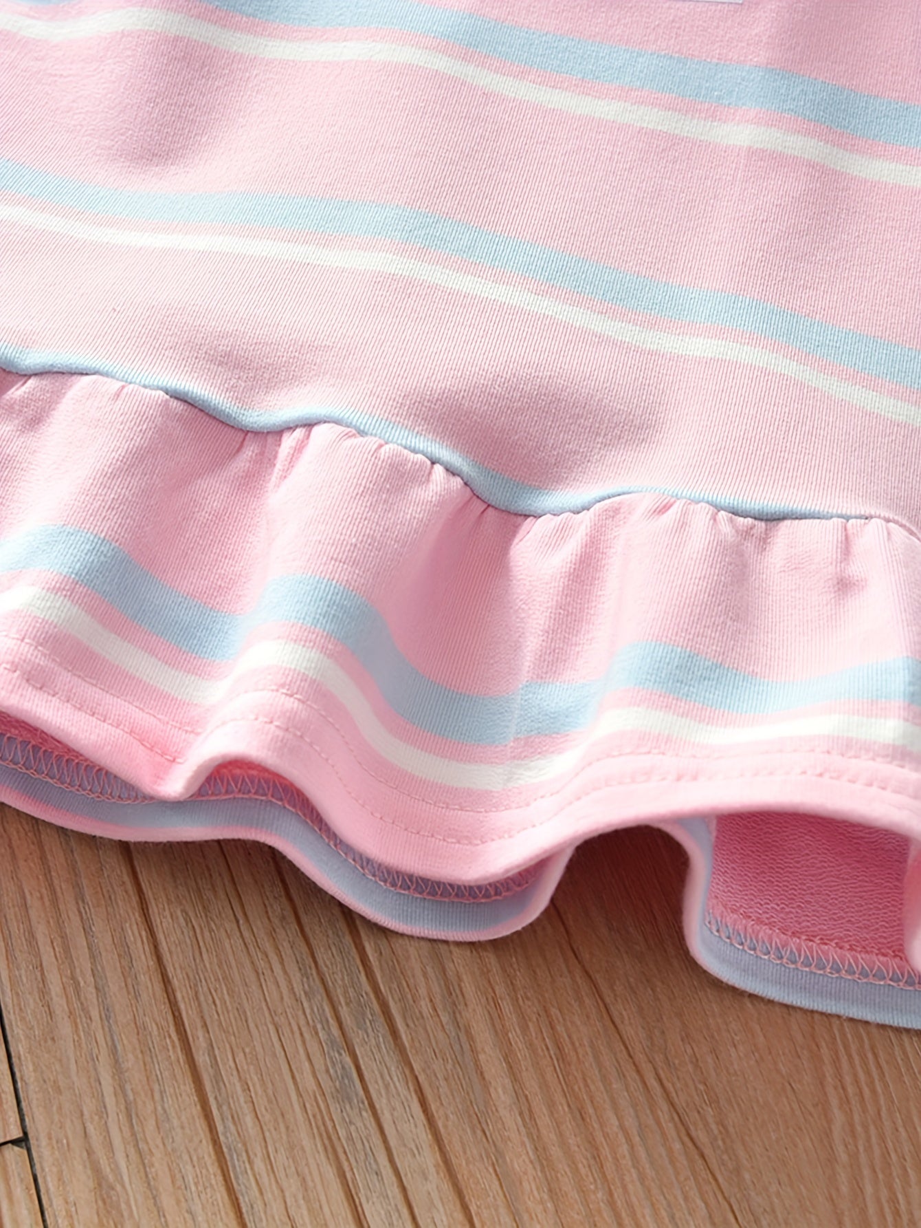 Girls' Striped Graph Print Longline Sweatshirt Pullover