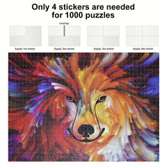 12 Sheets Puzzle Saver Peel Clear Adhesive Backing Jigsaw Puzzle Glue