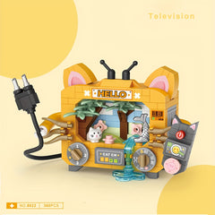 DIY Cartoon Micro Building Blocks Toys - Retro Small Appliance