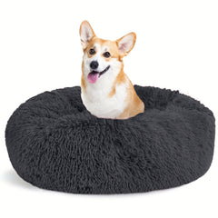 Plush Washable Dog Bed Soft Donut Bed Sleeping Mat