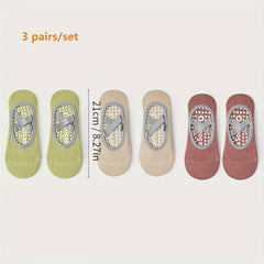 3 Pairs Yoga Socks Non-slip Cross Strap Sports Socks