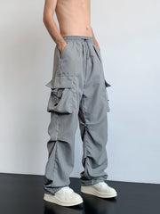 Men's Cargo Pants Casual Hip Hop Style Loose Fit Wide Leg Pants