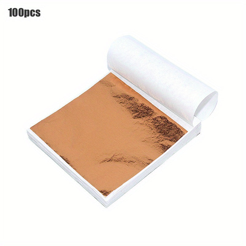 100pcs Silver Rose Leaf Art Paper for Gilding