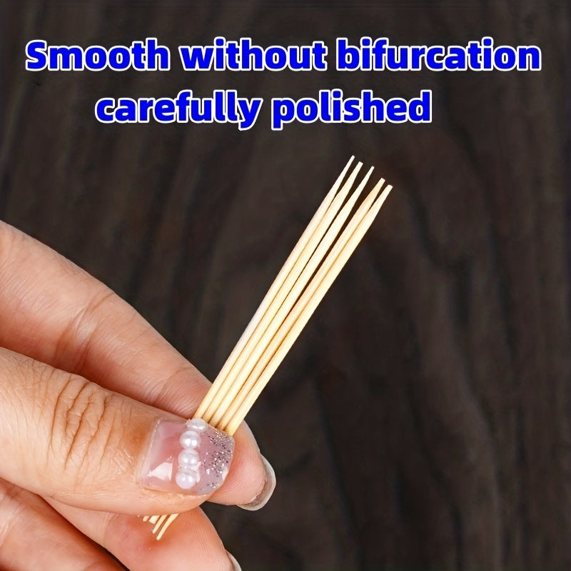 150 Natural Bamboo Toothpicks Double Headed Disposable