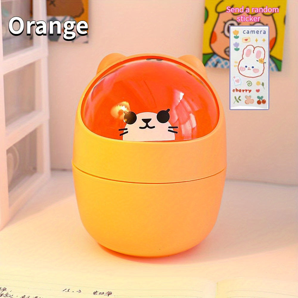 Cartoon Makeup Storage Box for Desk Organization