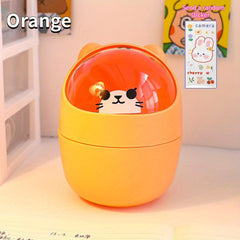 Cartoon Makeup Storage Box for Desk Organization