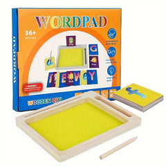 Colorful Alphabet & Number Sand Art Set Wooden Toy Ages 3