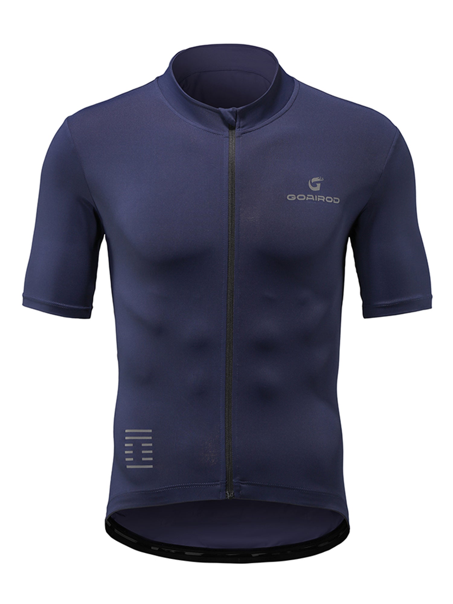 Breathable Men's Cycling Top with Zipper Short Sleeves