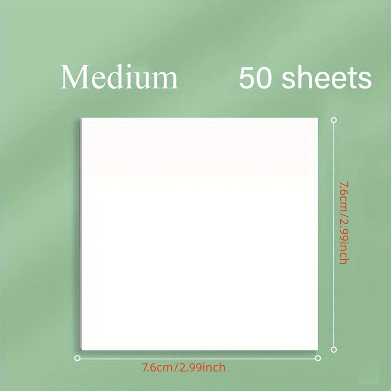 50 Sheets Transparent Sticky Notes Waterproof Self Adhesive Translucent