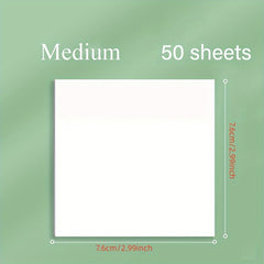 50 Sheets Transparent Sticky Notes Waterproof Self Adhesive Translucent