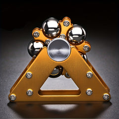 Stainless Steel Ferris Wheel Fidget Spinner Toy with Stand in Red Golden