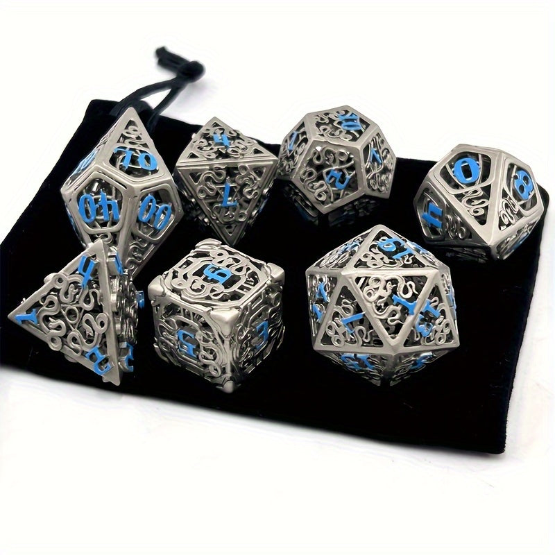 7pcs Hollow Copper Dice For Entertainment Fun Game Dice