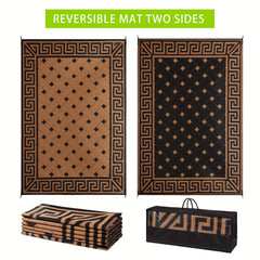 Waterproof Outdoor Rug Stain & UV Resistant Floor Mat for Patio Porch RV Pool