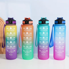1000ml Gradient Water Bottle for Travel Sports