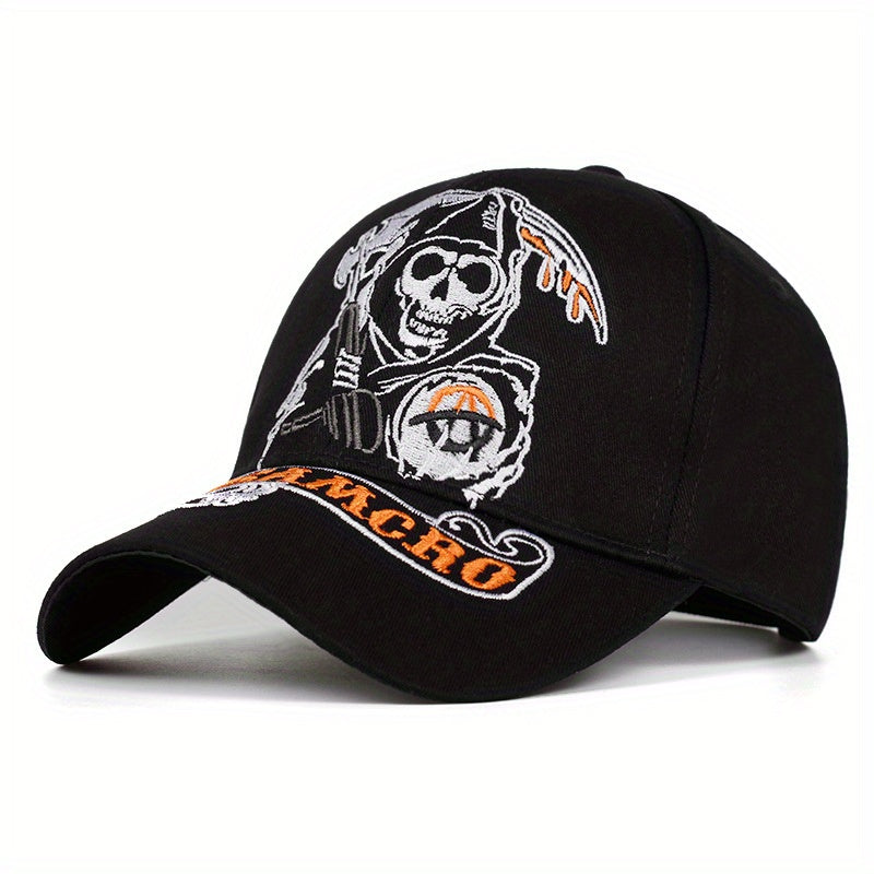 Unisex Casual Baseball Cap With Death God Pattern